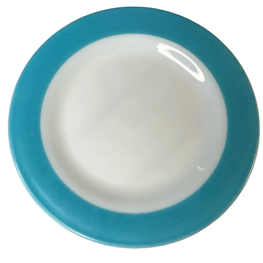 Vintage Pyrex blue Band 10” diner plates